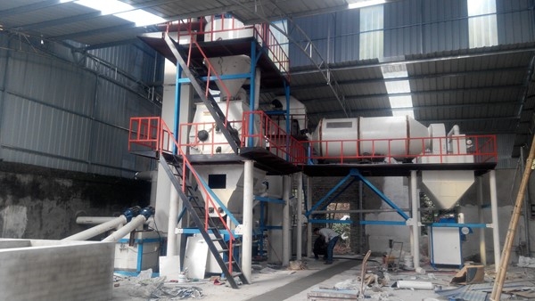 滾筒式無機?；⒅楸厣皾{生產(chǎn)線